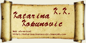 Katarina Kopunović vizit kartica